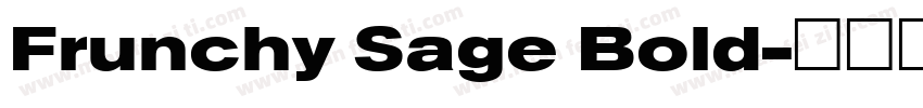 Frunchy Sage Bold字体转换